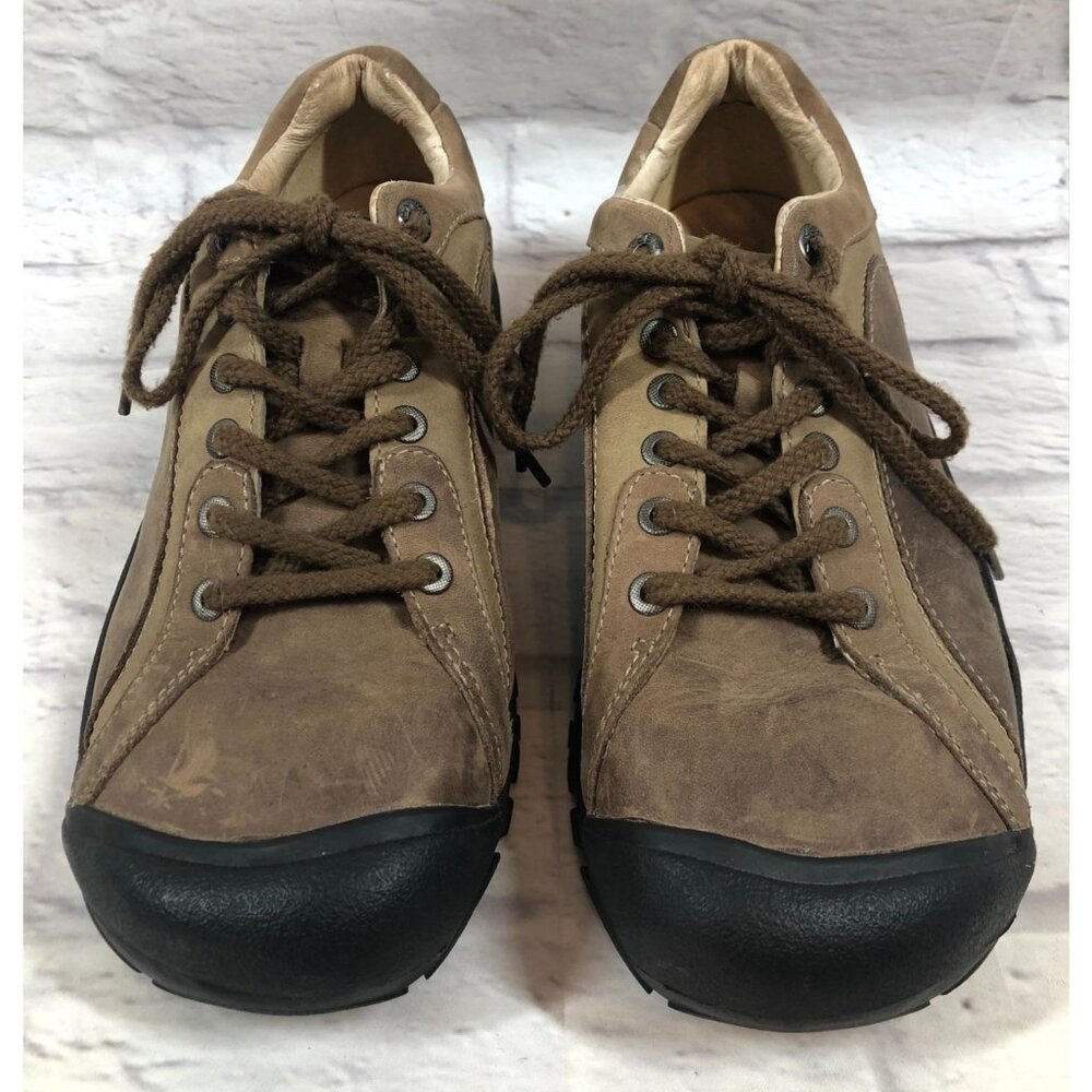 Keen Briggs Brown Leather Hiking Sneakers Shoes Womens 9 / 39.5 (b4a)